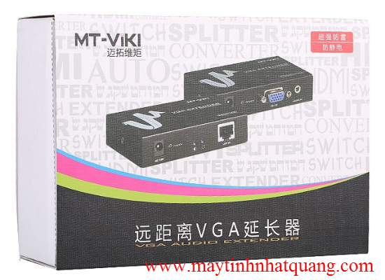 Bộ khuếch đại tín hiệu HDMI 100m ( VGA extender MT-100T) bằng cáp mạng Lan
